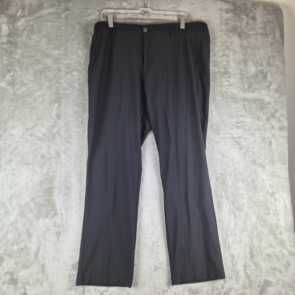 Adidas Golf Pants Mens 36x30 Black Stretch Performance Chino Moisture Wicking